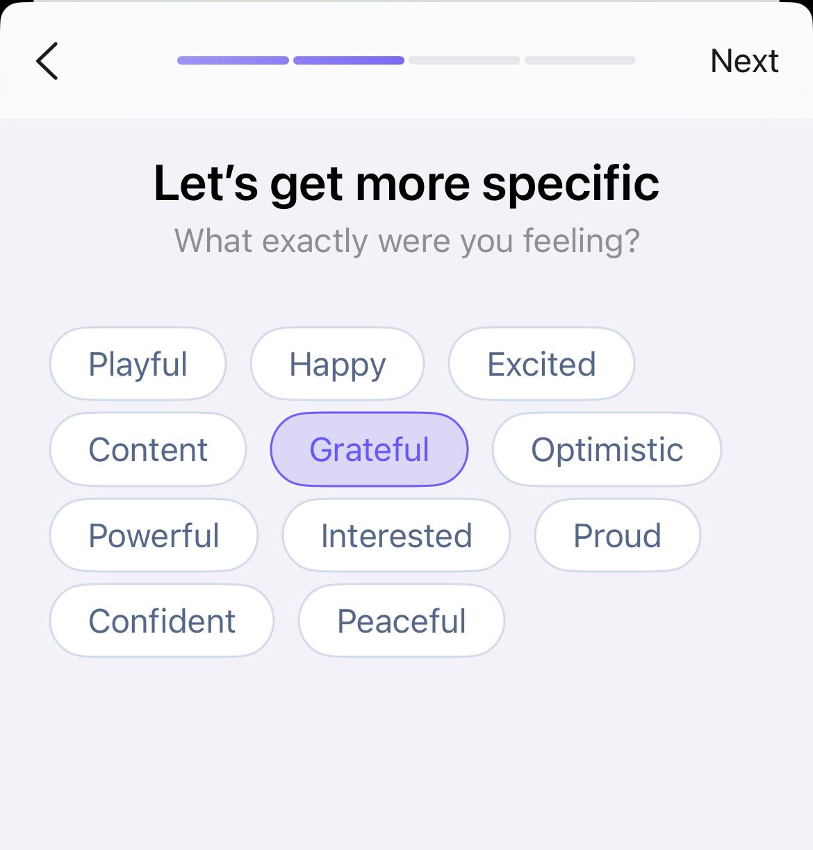 Behavioral data collection interface